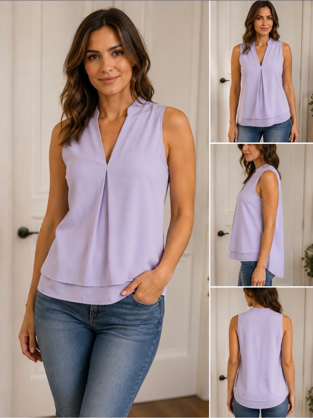 Wilfred Nuit Lavender Sleeveless blouse top